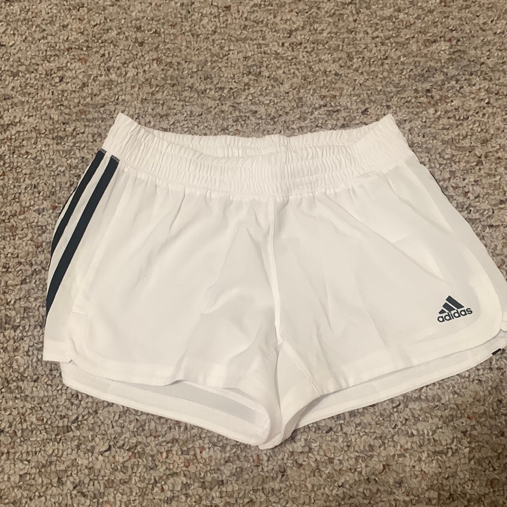 white adidas aeroready shorts